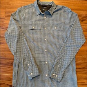 Prana Garvan Shirt Lightweight Button Up Vented Hybrid Adventures medium tall